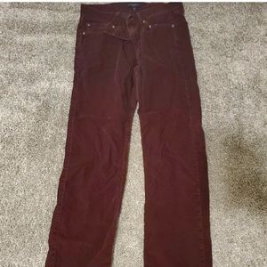 Banana Republic Burgundy Straight Fit Corduroy